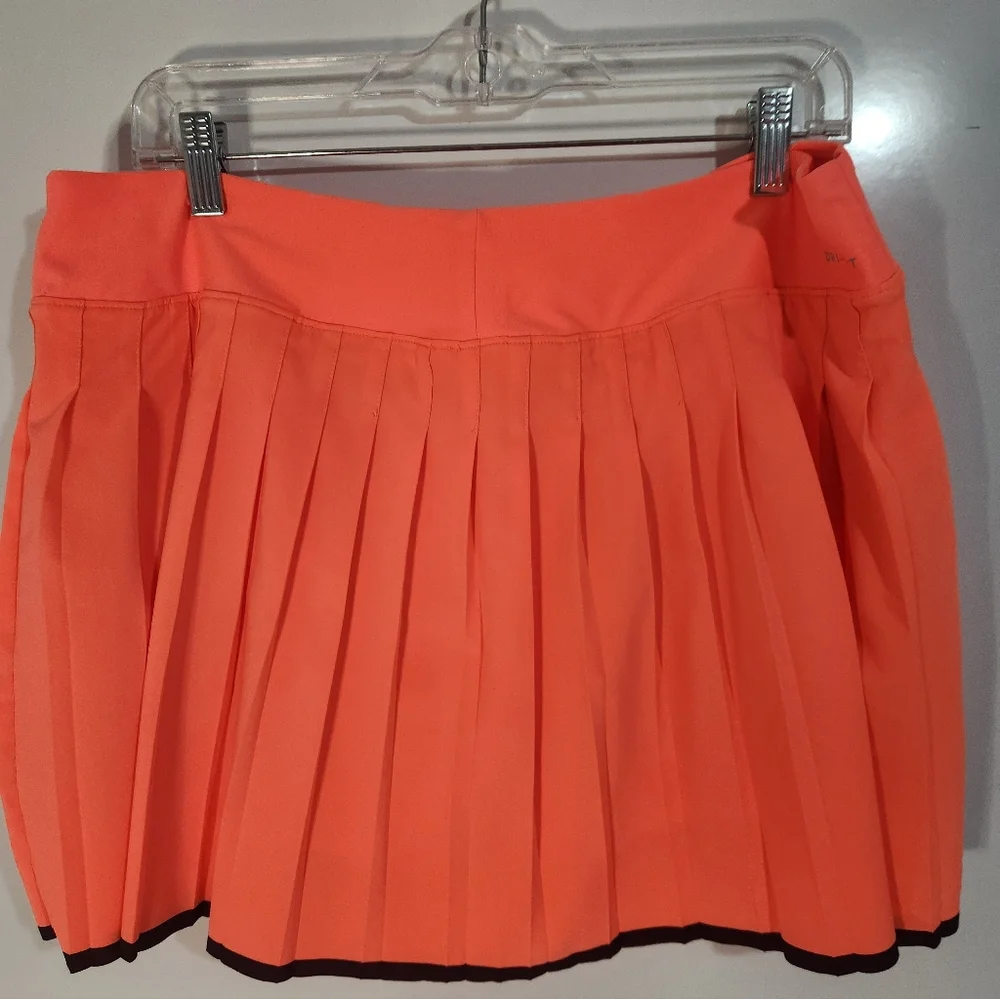 Nike Women's Orange Pleated Skirt - Picture 3 of 7